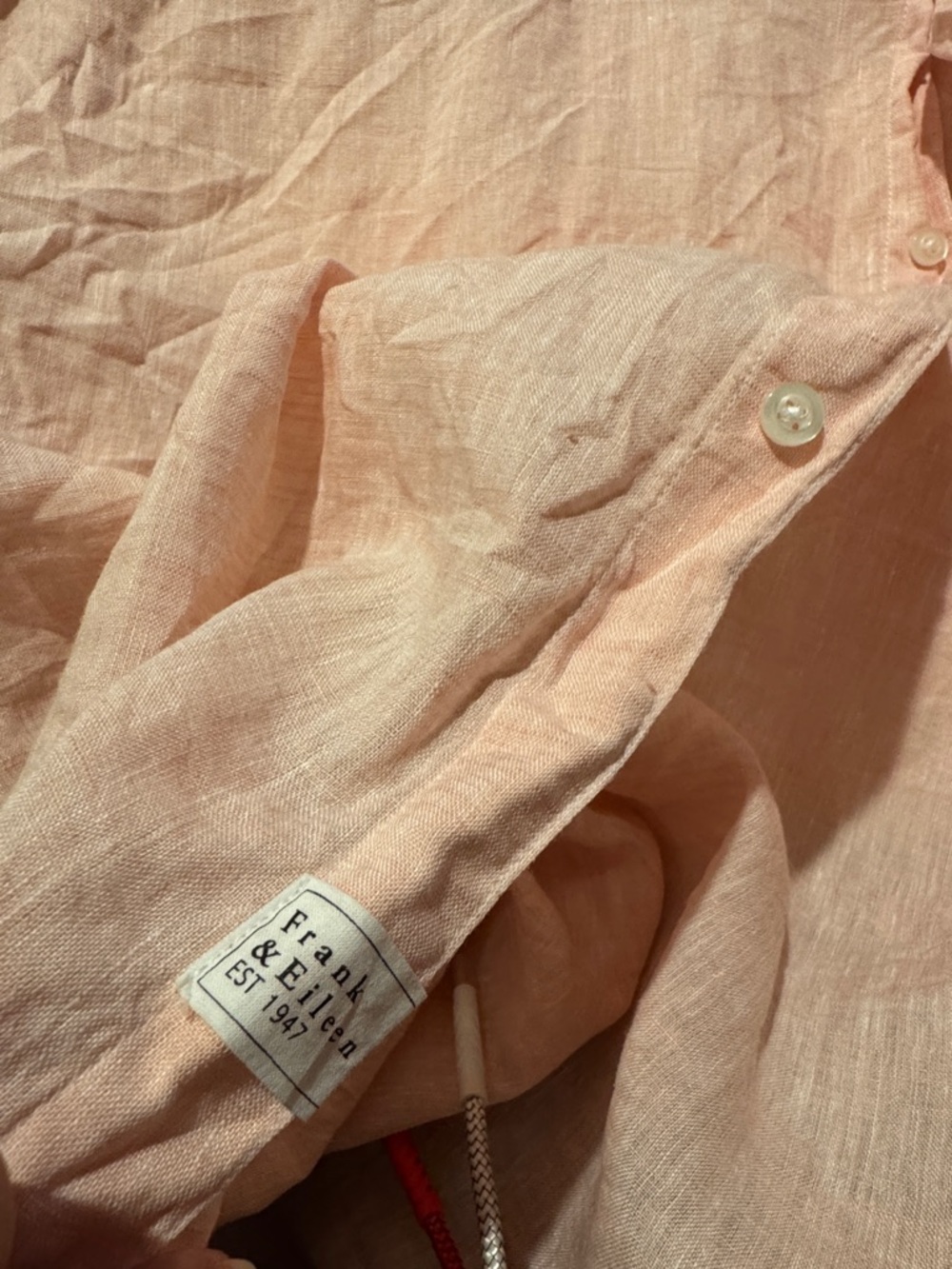 Frank & Eileen Linen Button-Up Shirt - Light Pink - Picture 5 of 5